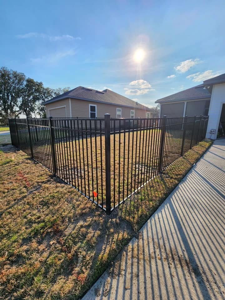 Aluminum fence installed by Southern Fencing LLC